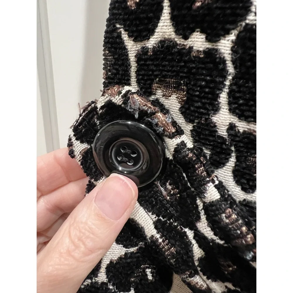 Wet‎ Seal Leopard Animal Print Double Breasted Carpet Bag Coat Size XS Mob Wife - Picture 3 of 11